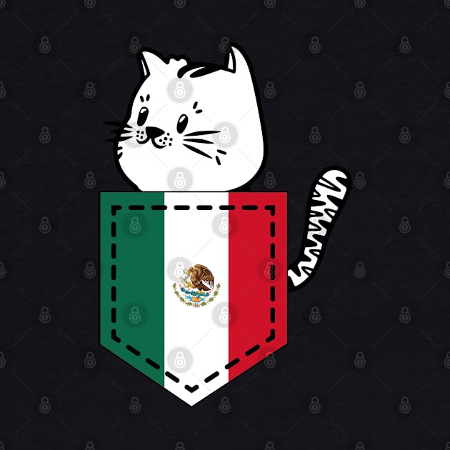 Patriotic Pocket Pussy - Cat Lover -  Mexican Patriot by PosterpartyCo